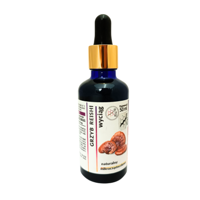 reishi grzyb wyciag mikroczasteczkowy 50 ml ekstrakt krople organis