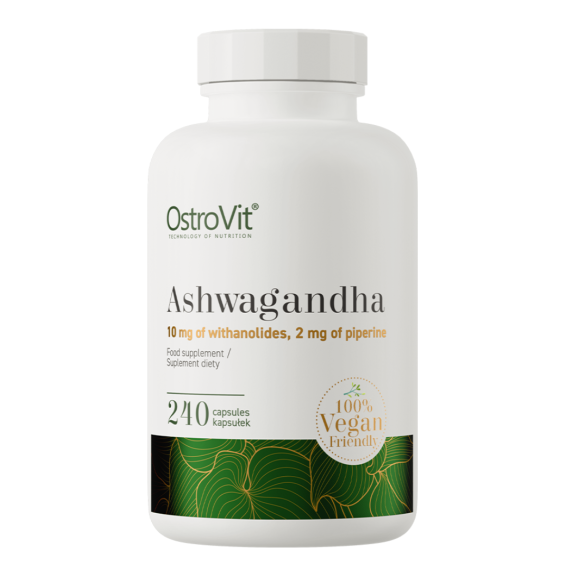 ashwagandha vege 10 mg witanolidow piperyna 2 mg 240 kaps ostrovit