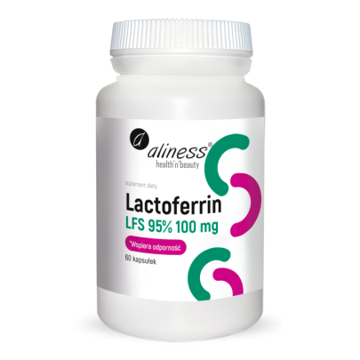 laktoferyna lactoferrin lfs 95 100 mg 60 kaps aliness